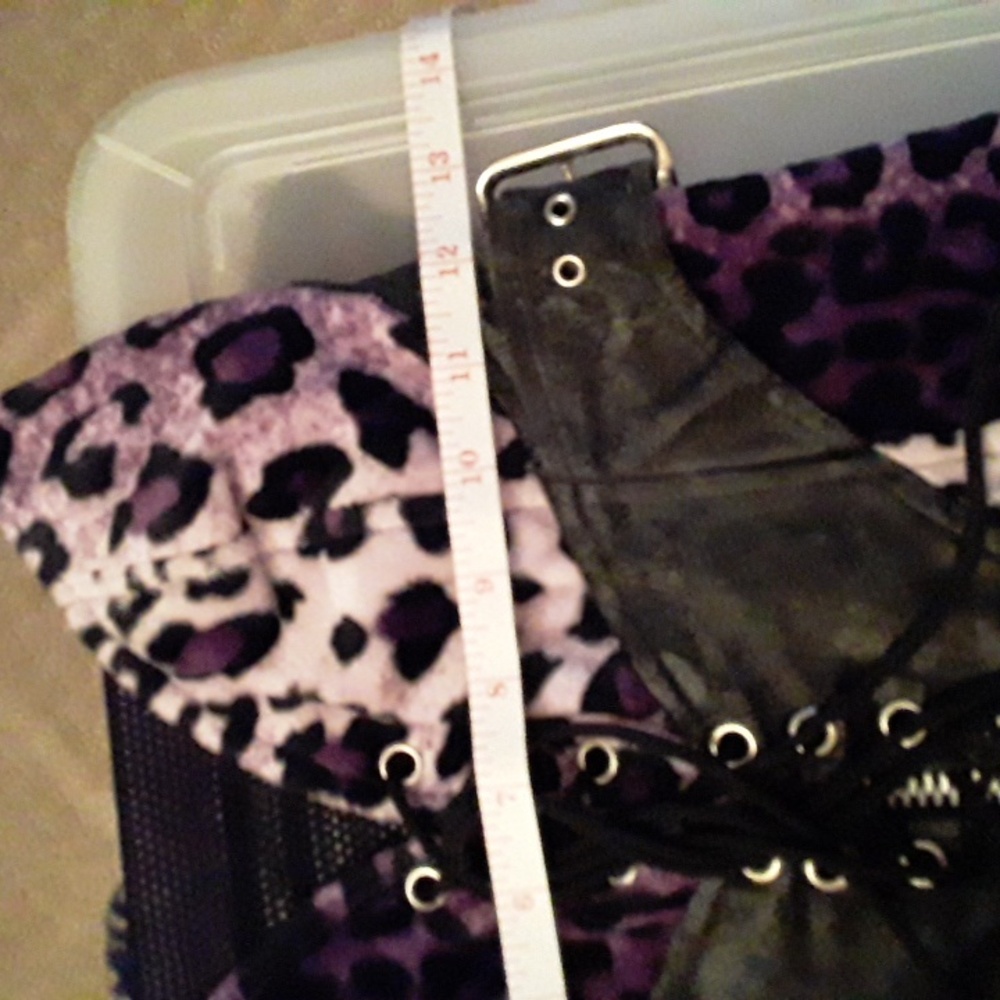 Lip Service Purple Leopard Bodysuit with Black Details - Picture 9 of 11